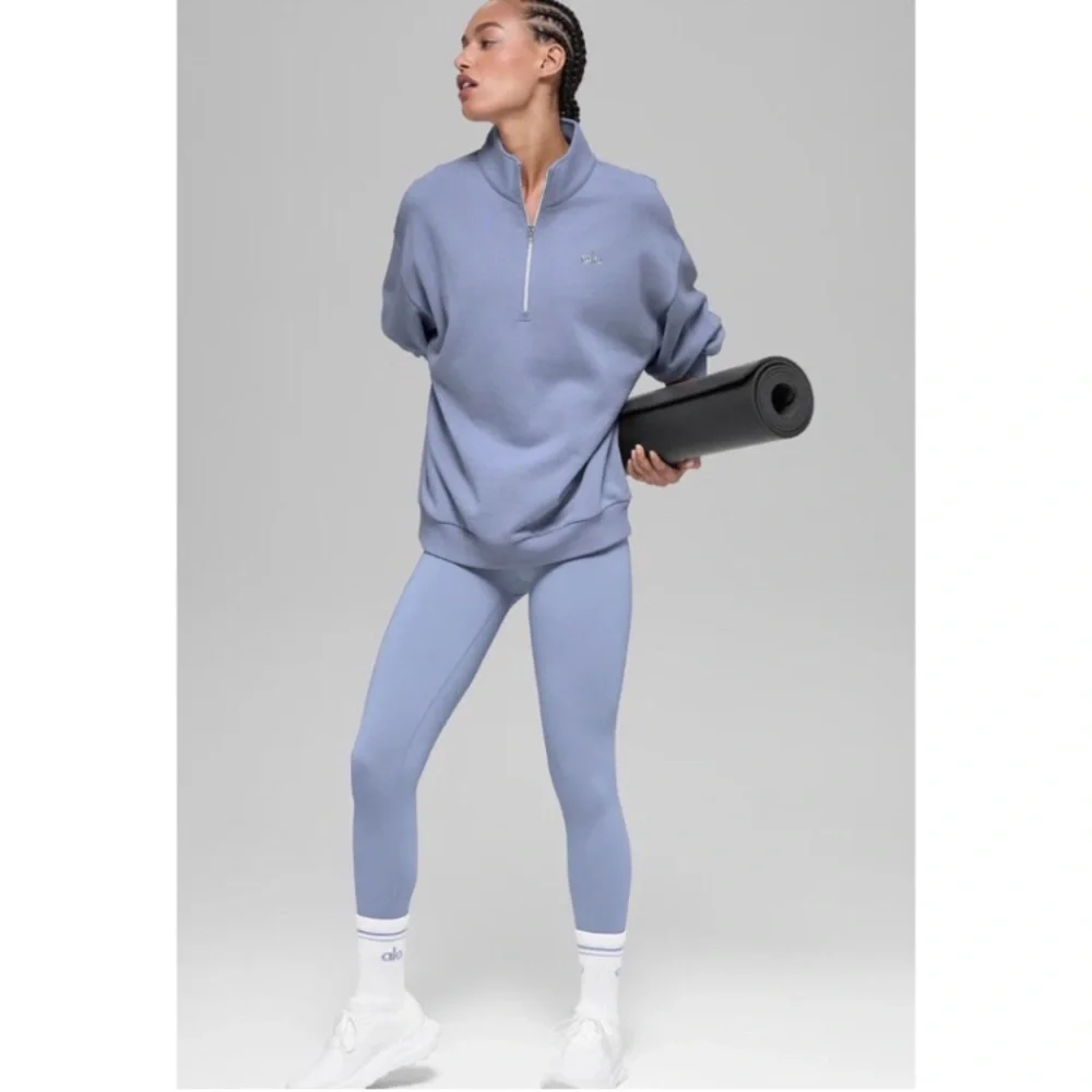 Alo Yoga Accolade 1/4 Zip Pullover Winter Frost S
